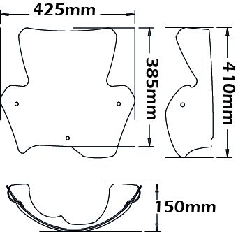 Double Bubble windscherm voor BMW F 800 R (09-14), rookgrijs