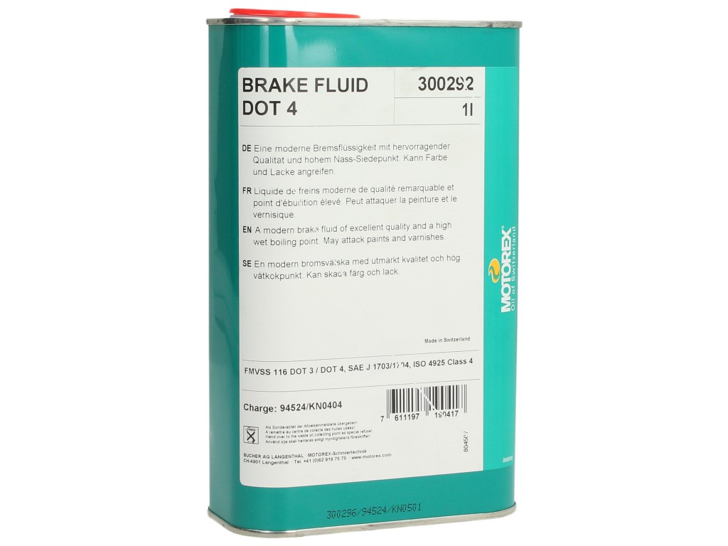 Motorex remvloeistof, DOT 4, 1 l, helder, pak van 12