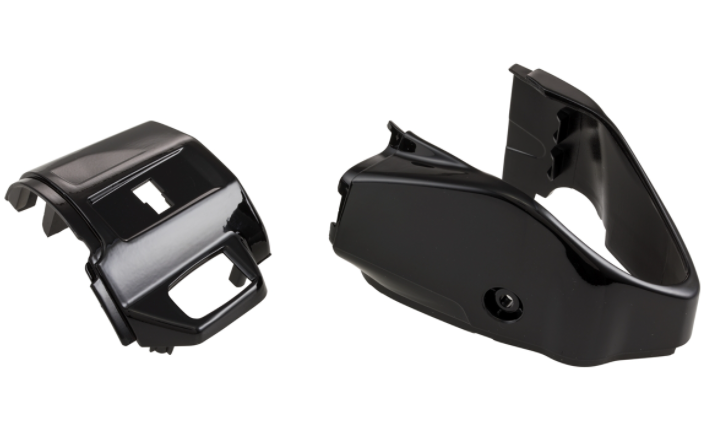 Afdek schakelaar unit, rechts/links, voor/achter voor Vespa Primavera/Sprint, glanzend zwart