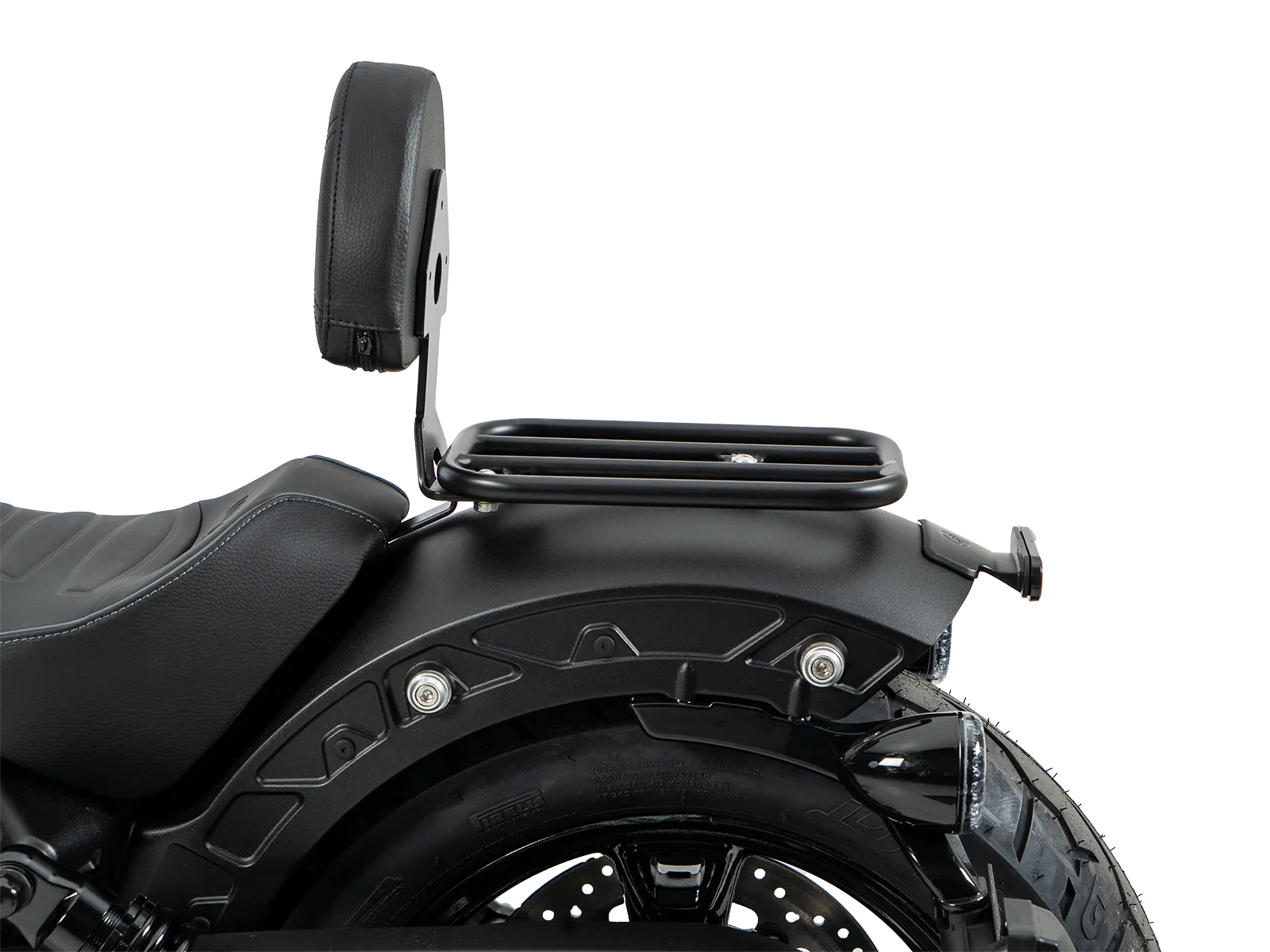 Solorack met rugleuning zwart voor Indian Scout Sixty Bobber (25-) Hepco & Becker
