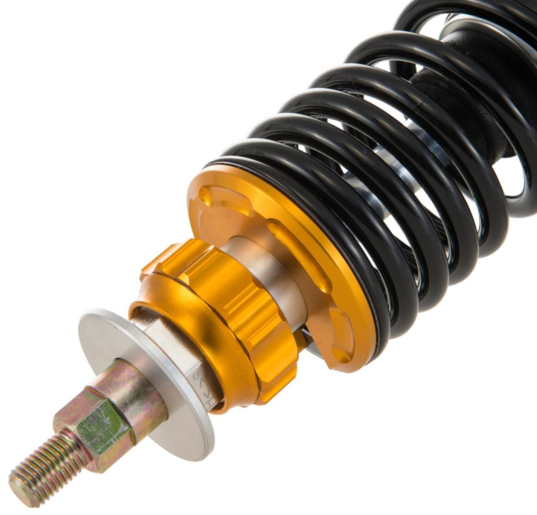 Schokdemper "Black Edition", voor voor Vespa Primavera/Sprint 50 -150cc 2T/4T AC, zilver/oranje