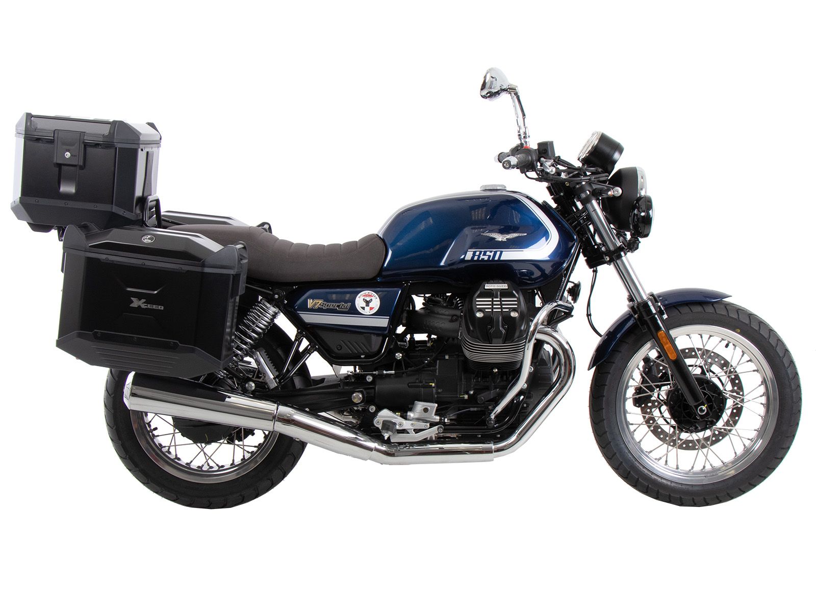 Buisvormig bagagerek Topkoffer drager zwart voor Moto Guzzi V7 850 Special/Stone/Centenario (21-24)