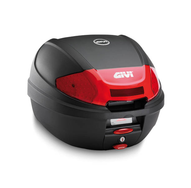 E300 MONOLOCK Topkoffer zwart met plaat en nieuw slot Givi