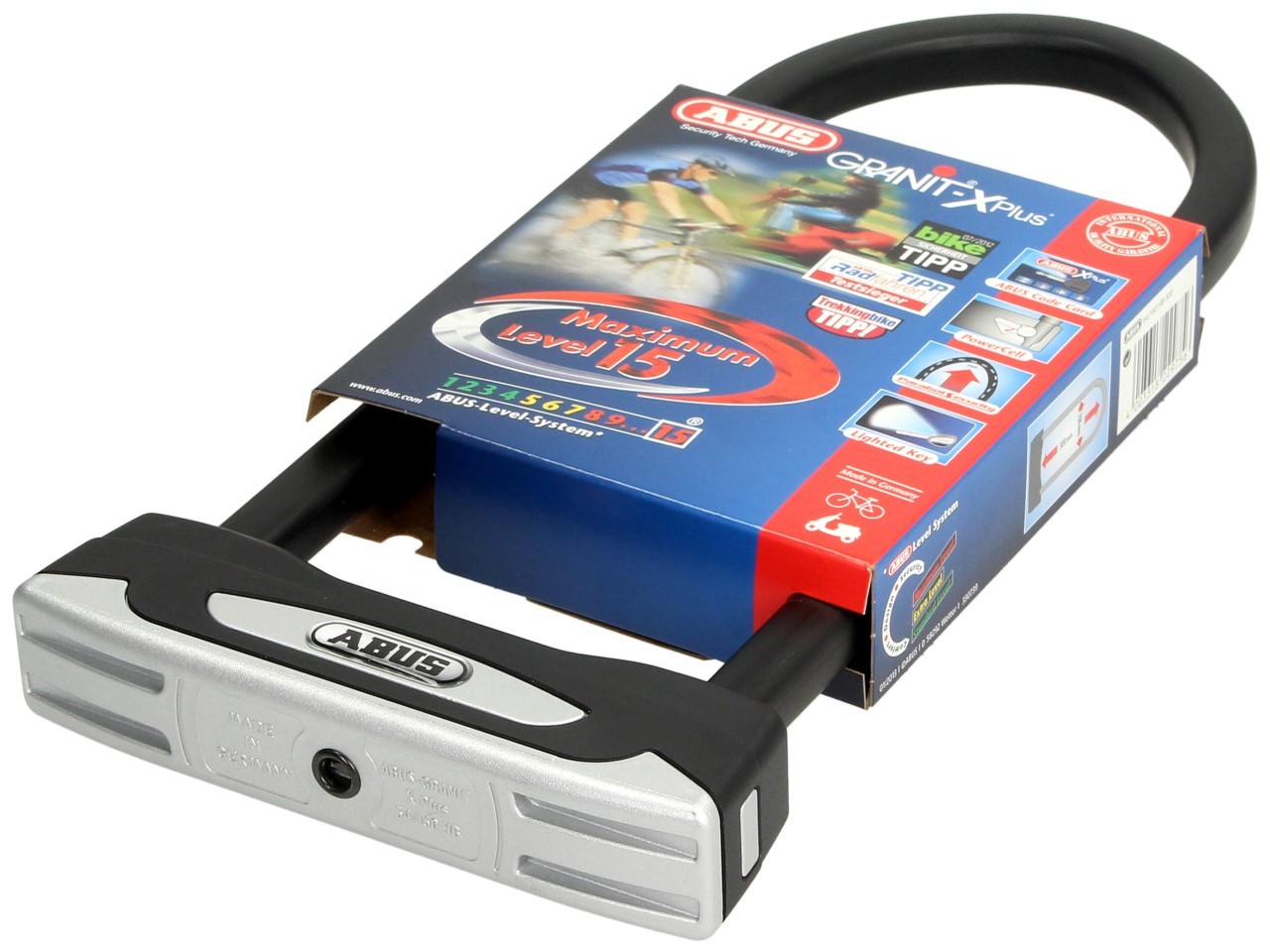 ABUS U-slot 230x108 Granit X-Plus 54 voor motorfiets, scooter & Vespa