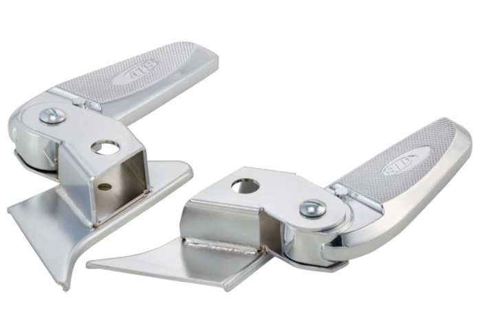Voetsteunen rechts en links voor Vespa Primavera/Sprint 50-150cc 2T/4T AC, chroom/chroom