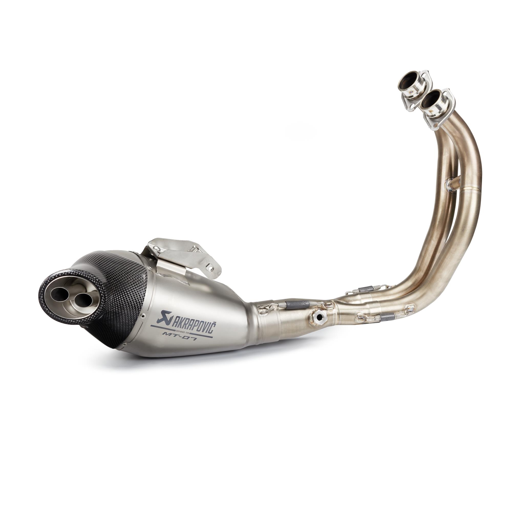 Compleet uitlaatsysteem met titanium demper voor MT-07 Akrapovic