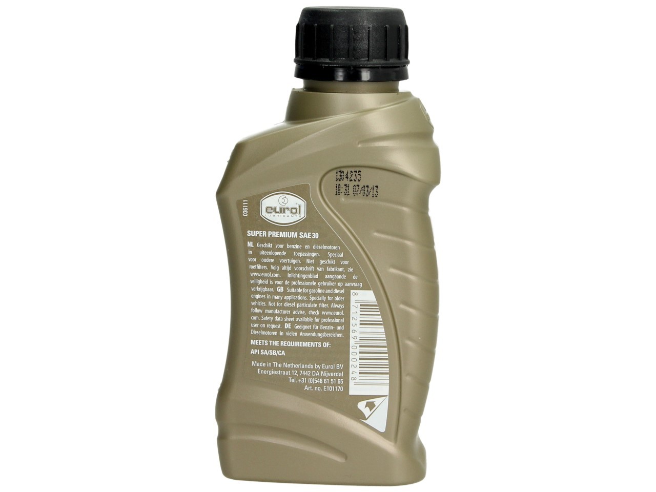 Eurol tandwielolie, SAE 30, Eurol SAE 30, 0.250 l, E101170