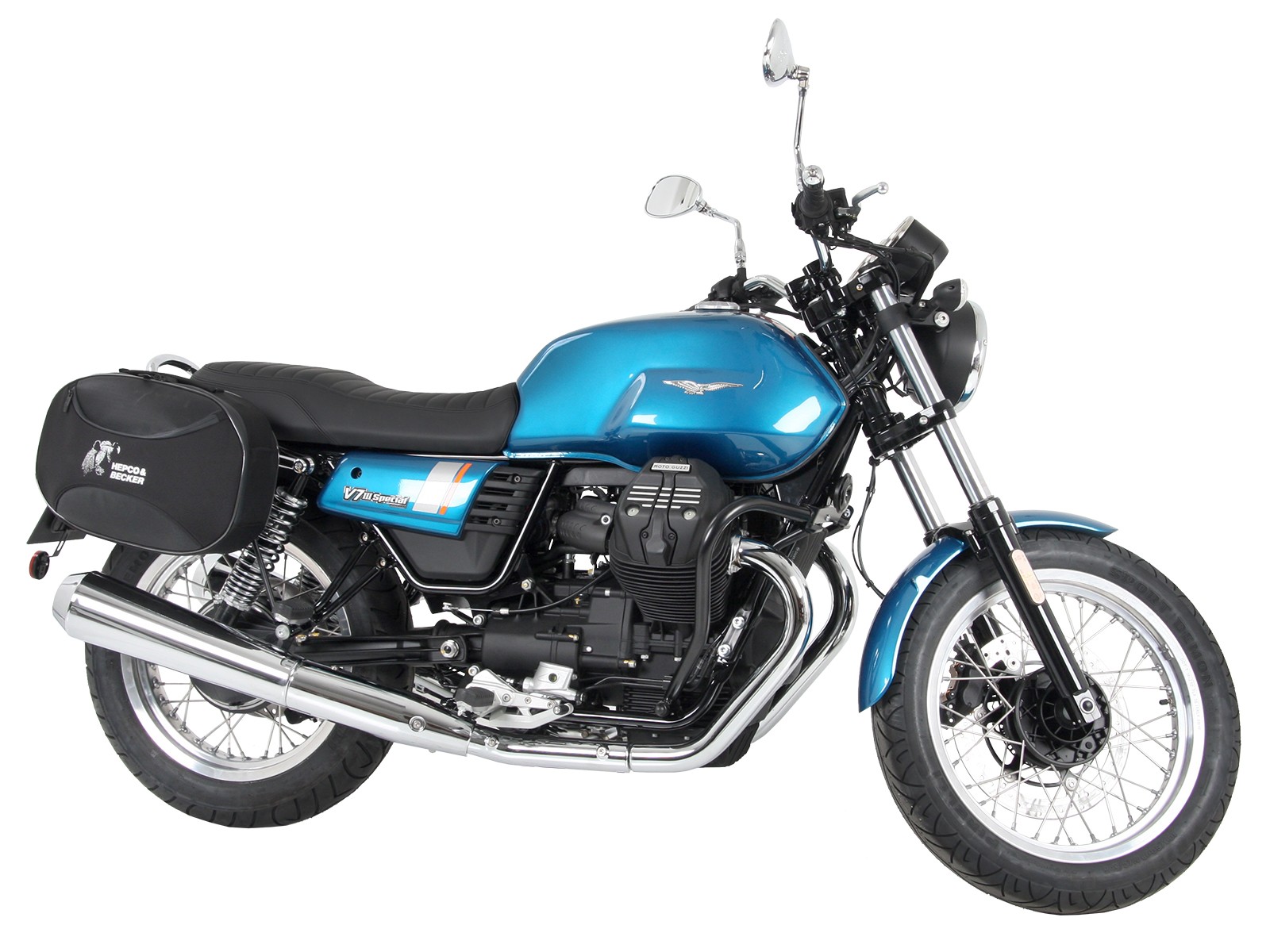 C-Bow zijdrager zwart voor V 7 III steen/ speciaal/ Anniversario/ Racer (Bj.17-)