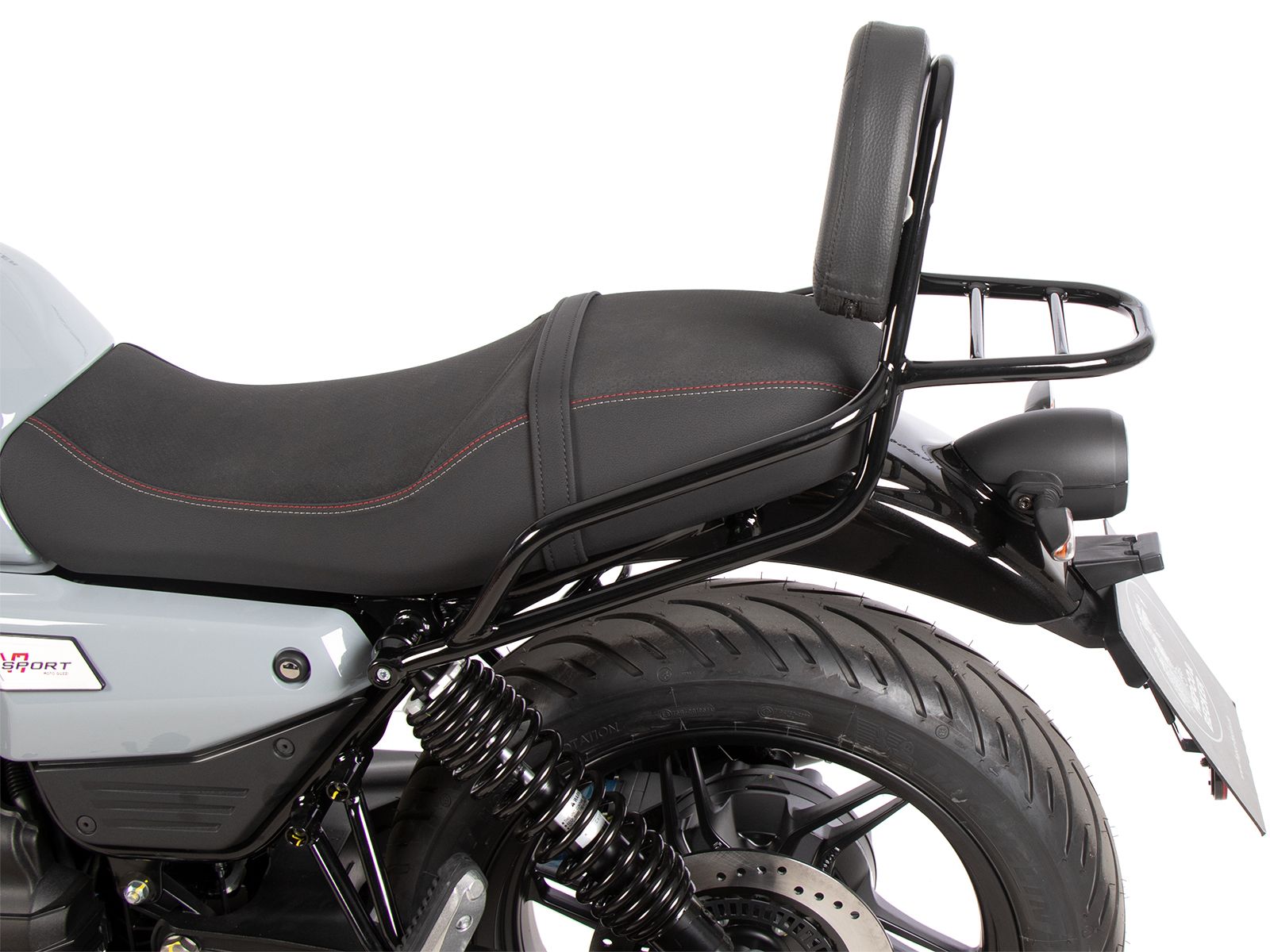 Sissybar met bagagerek zwart voor Moto Guzzi V7 850 Sport (25-) Hepco & Becker