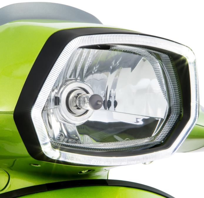Lamp ring zwart glimmend LED licht voor Vespa Sprint 50ccm 2T/4T ('13-'18)