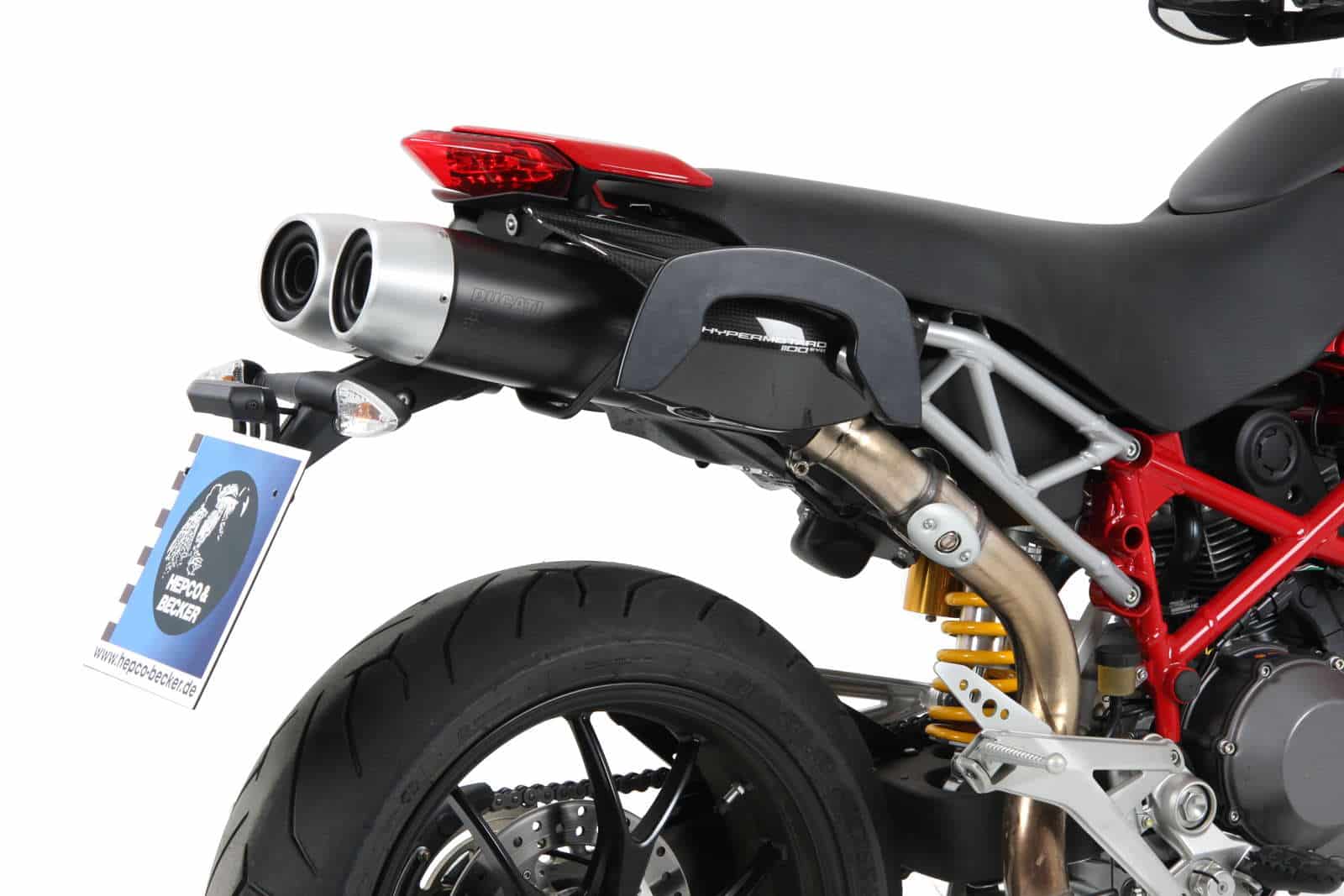 C-Bow zijdrager zwart voor Ducati Hypermotard 796 /1100 Evo/SP (07-12) Hepco & Becker