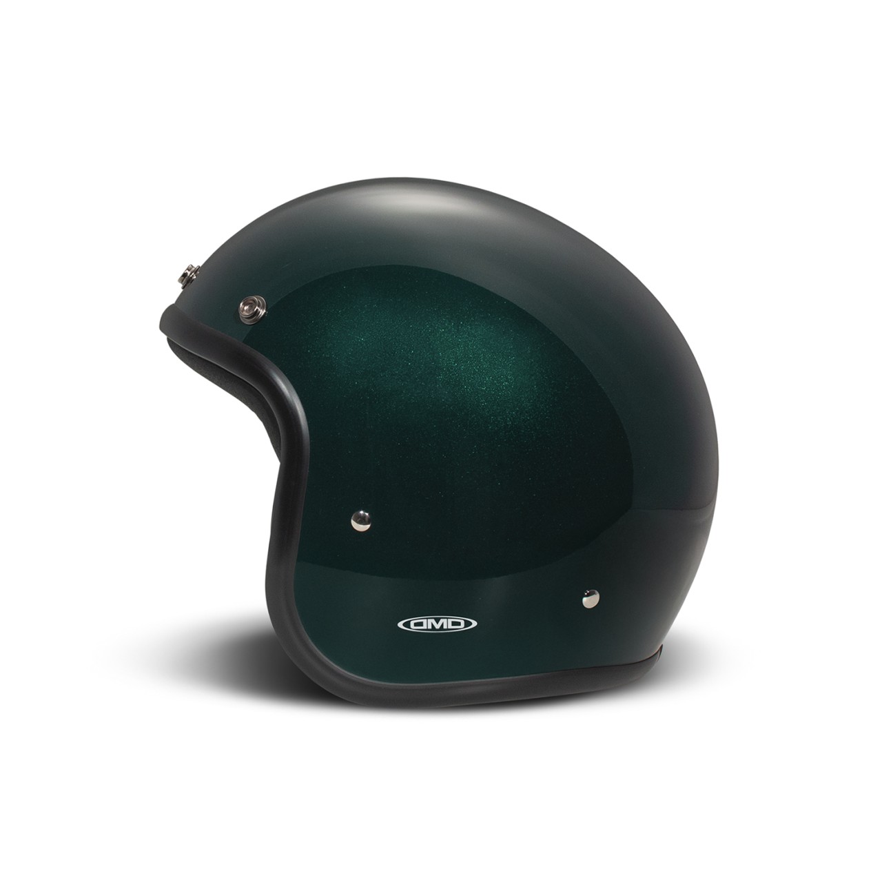 DMD jethelm Retro, groen, glitter, diepgroen, glasvezel, ECE 22.06