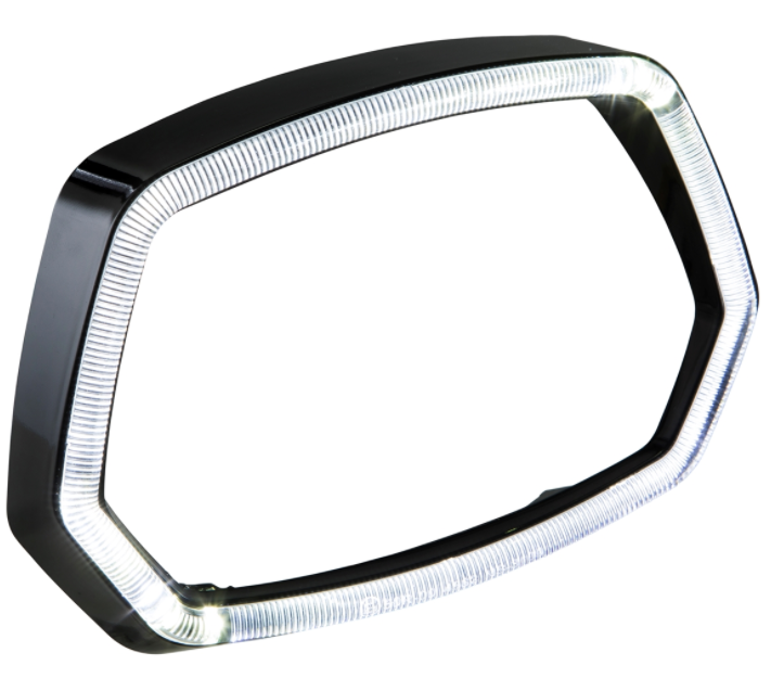 Lamp ring zwart glimmend LED licht voor Vespa Sprint 50ccm 2T/4T ('13-'18)