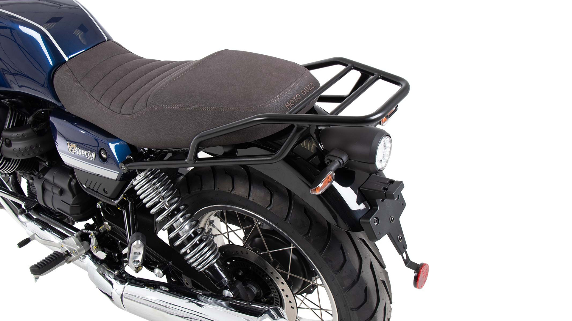 Buisvormig bagagerek zwart voor Moto Guzzi V7 850 Special/Stone/Centenario (21-24)