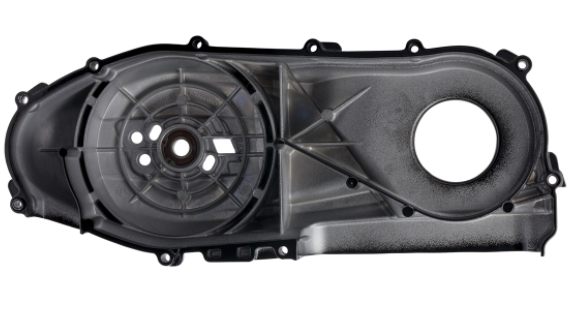 Vario afdekking voor Vespa GTS/GTS Super 125/150cc 4T LC iGet (Euro4), glanzend zwart