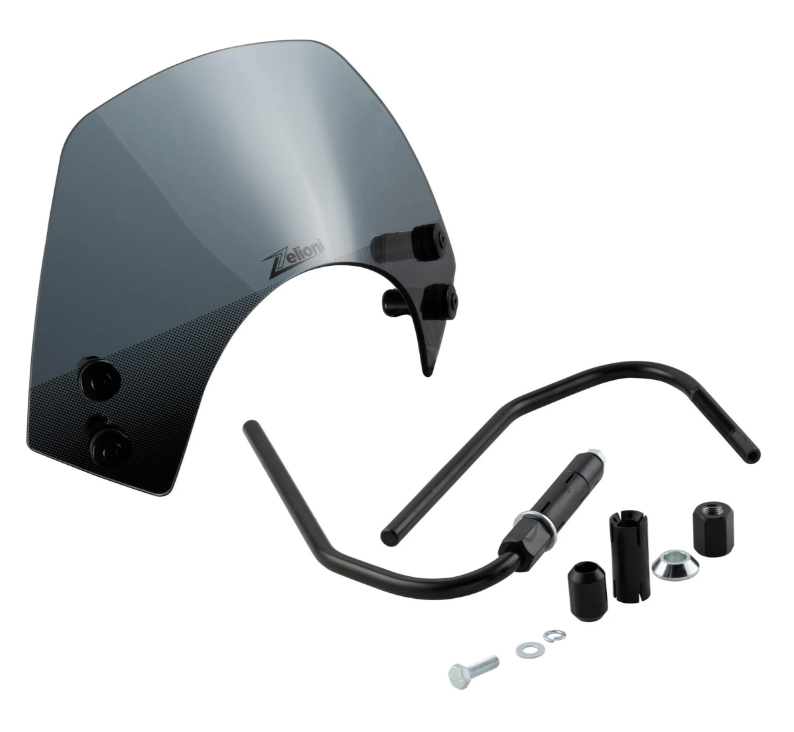 Flyscreen ZELIONI Racing voor Vespa GTS/GTS Super 125-300cc, zwart getint