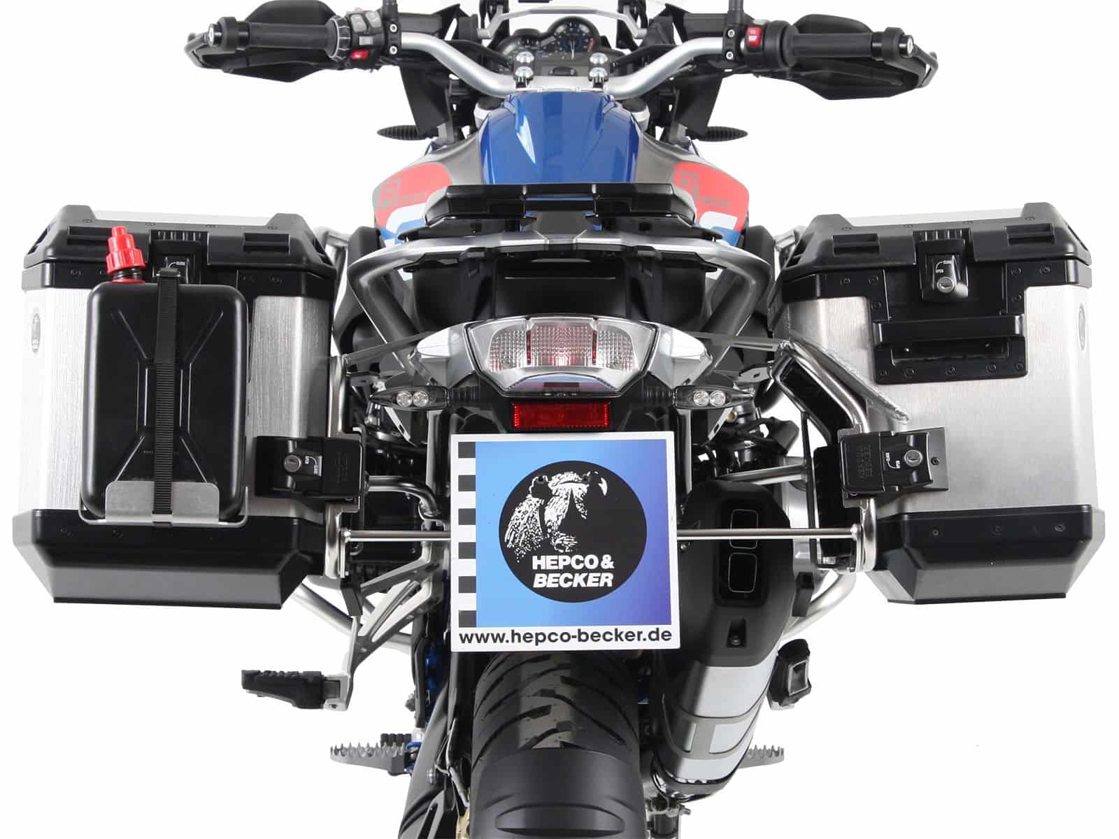 Kofferdragerset Cutoutdrager incl. kofferset Xplorer Cutout zilver voor BMW R 1200 GS LC (13-18)