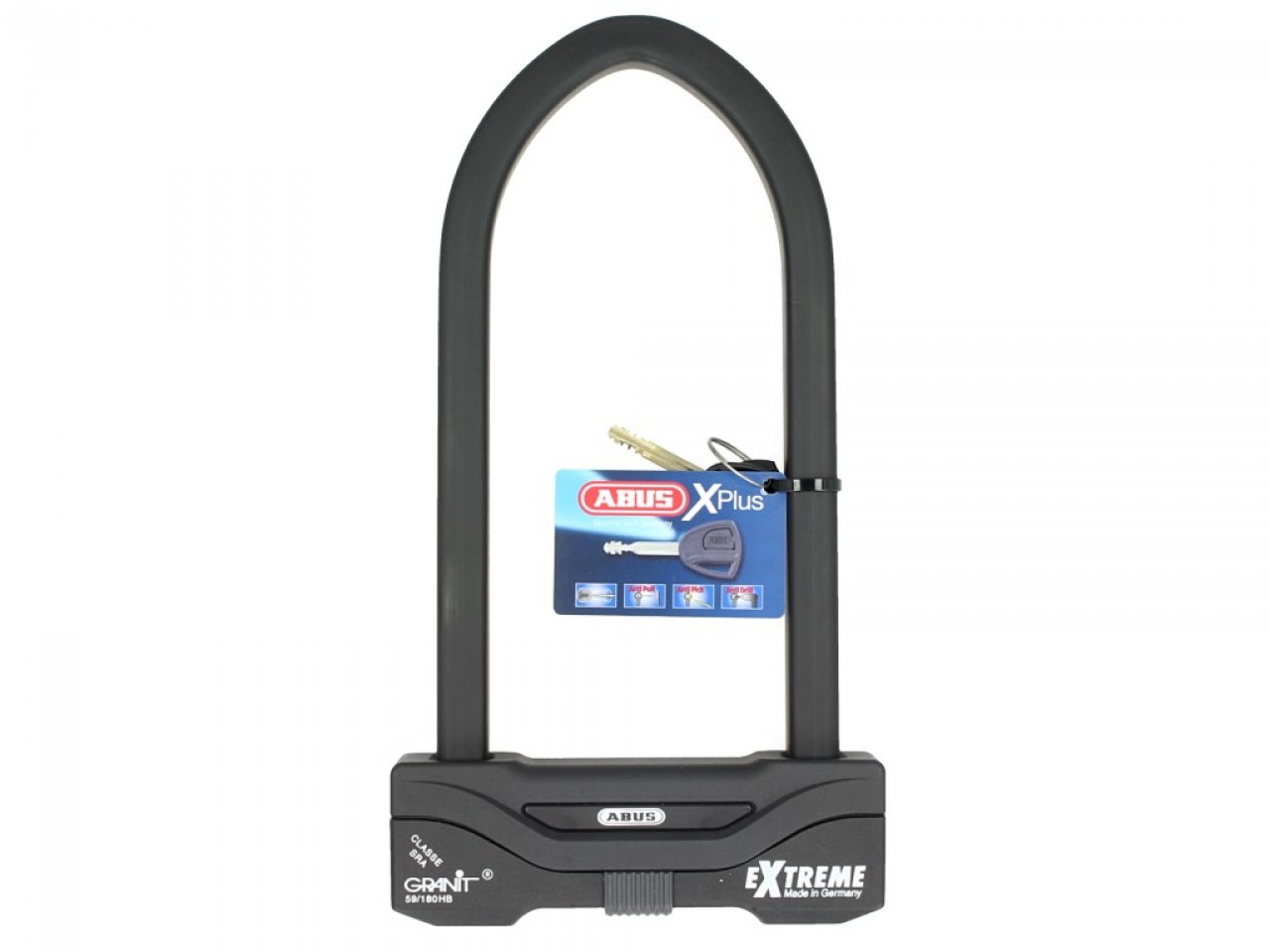 ABUS U-slot 260x111 Granit Extreme Plus 59 voor motorfiets, scooter & Vespa
