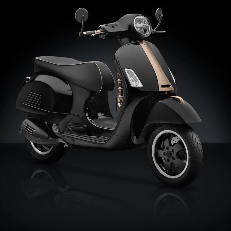 Sporthendel RIZOMA 3D, links voor Vespa GTS/GTS Super/GTV/GT (-'22), zwart geanodiseerd