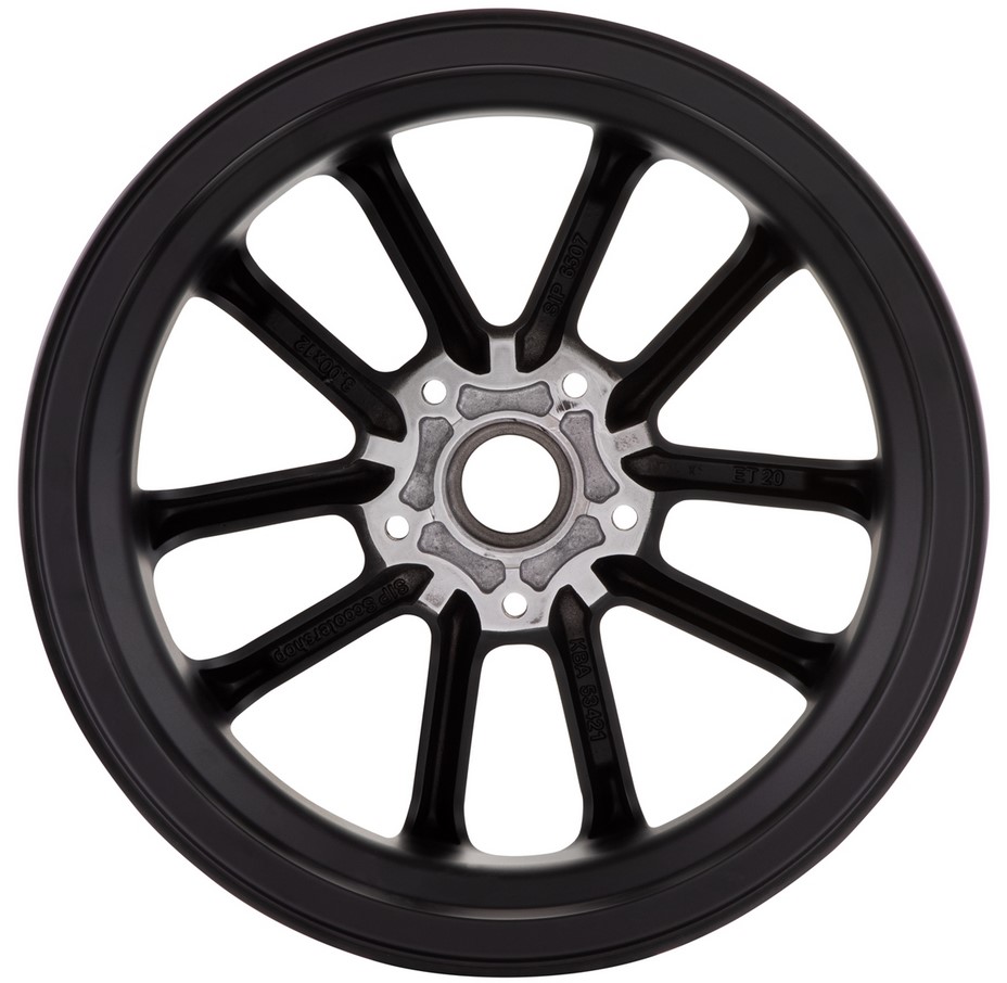 Velg voor/achter 12" voor Vespa GTS/GTS Super/GTV/GT 60/GT/GT L 125-300ccm, mat zwart