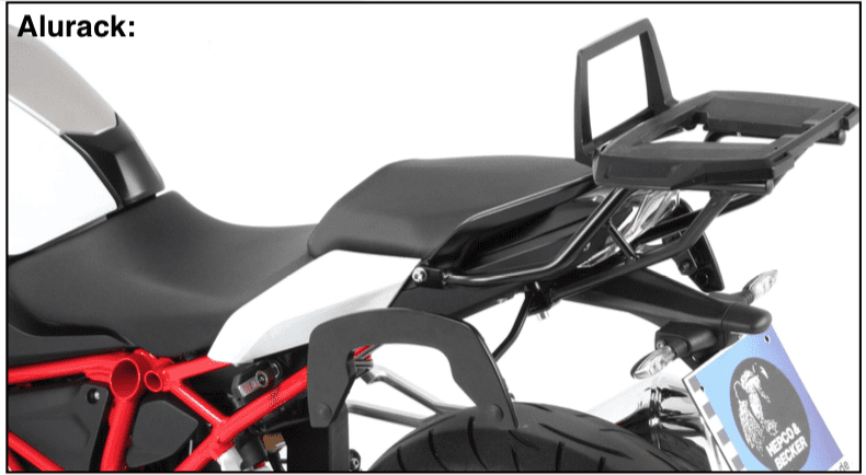 Alurack topkoffer zwart voor BMW R 1200 R LC (15-18) Hepco & Becker