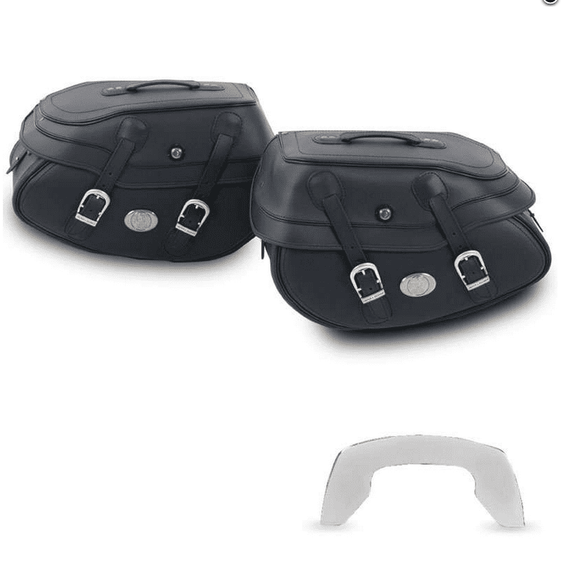 Zadeltassenset Buffalo Big zwart voor C-Bow bagagedrager Hepco & Becker