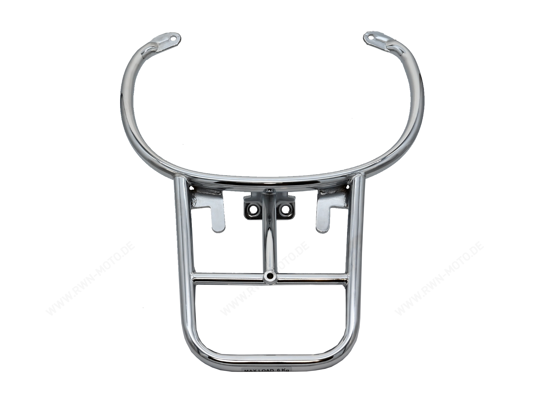 Vespa GTS achterbagagedrager, verchroomd, voor Vespa-topkoffer van 32 liter