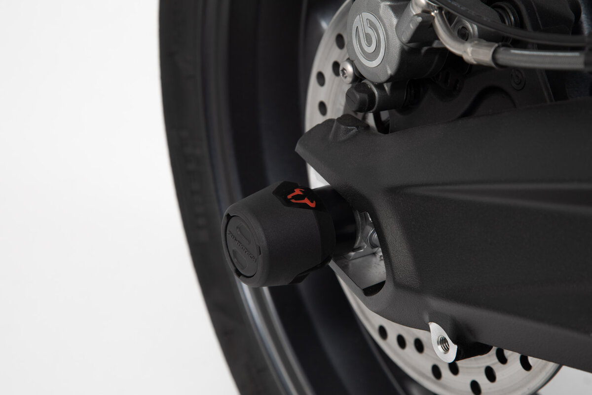 SW-Motech Crashpad kit voor achteras zwart voor Yamaha YZF-R1, MT-10 /SP - SW Motech