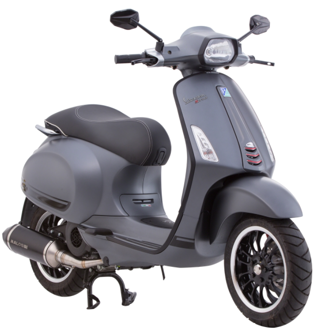 Connector mono slot buis been schild zwart mat voor Vespa Primavera/Sprint 50-150ccm