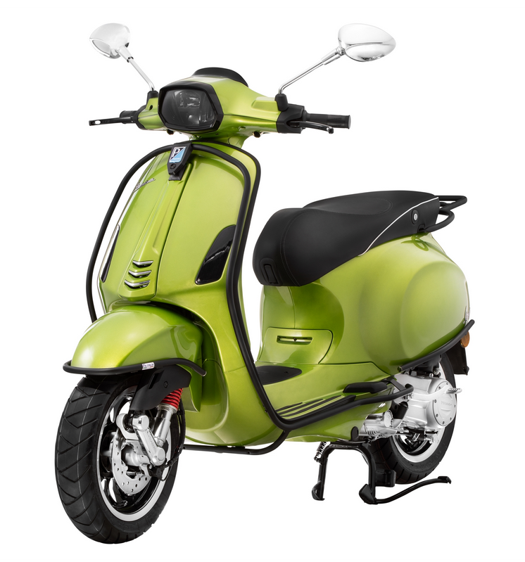 Valbeugel beenschild voor Vespa Primavera /Sprint 50-150cc, mat zwart