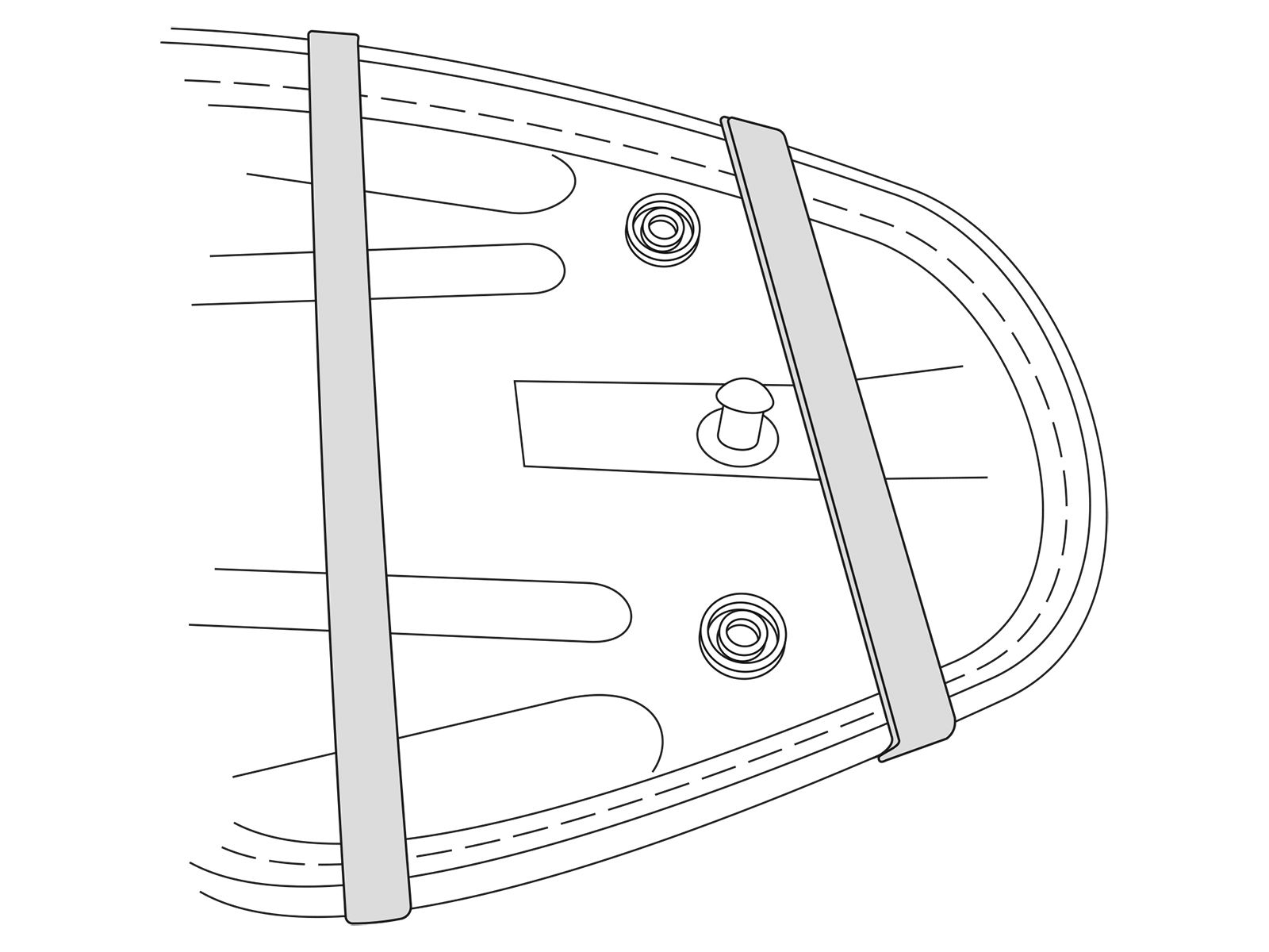 Achtertas Street zwart incl. Seatpad Basic Hepco & Becker
