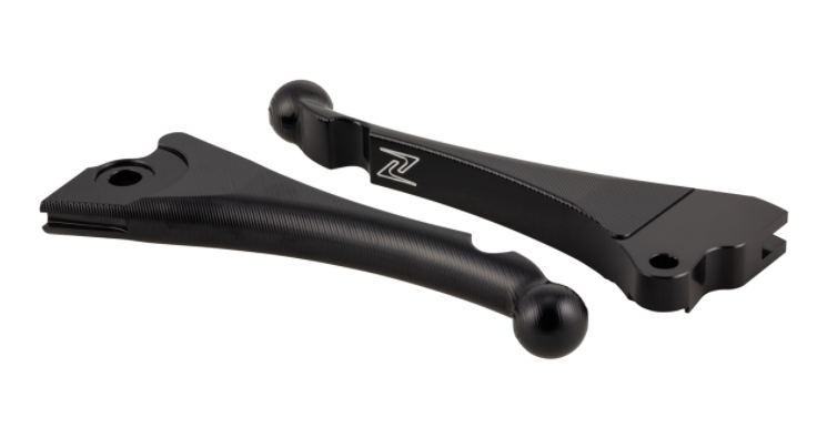 Sport remhendelset "Shorty 3D" links/rechts voor Vespa LX/LXV/S/Primavera/Sprint, zwart