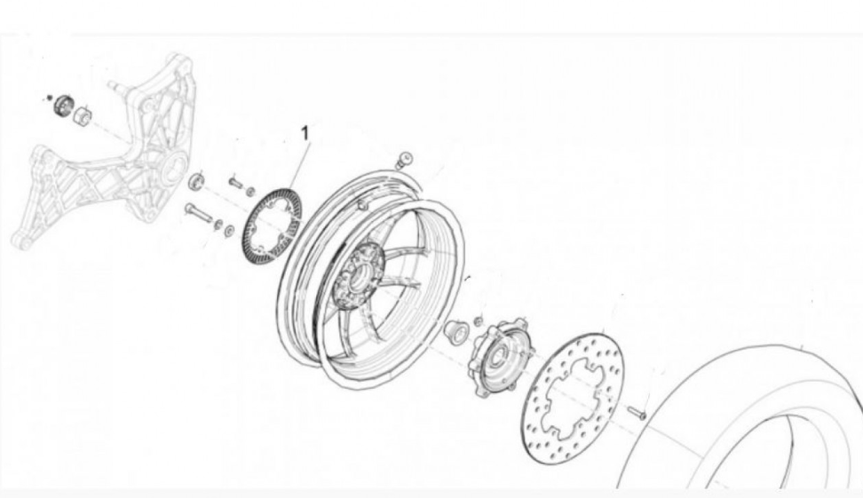 Tuning ABS-sensor wiel (+10 kmh/) voor Vespa GTS 300 HPE