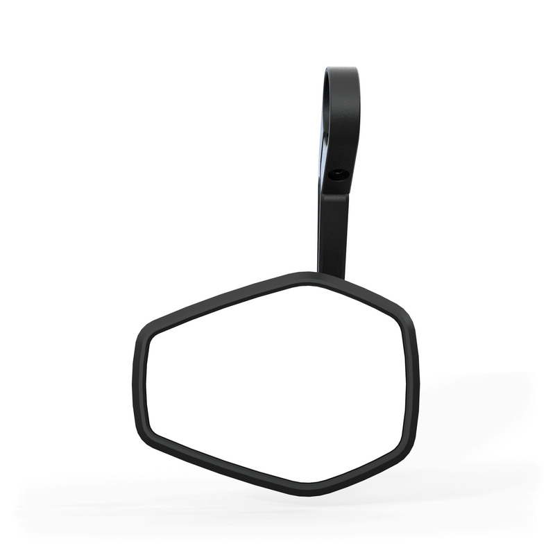 HIGHSIDER pro bar-end spiegel Esagano-RS Zwart/Zilver Lang (1 stuk)