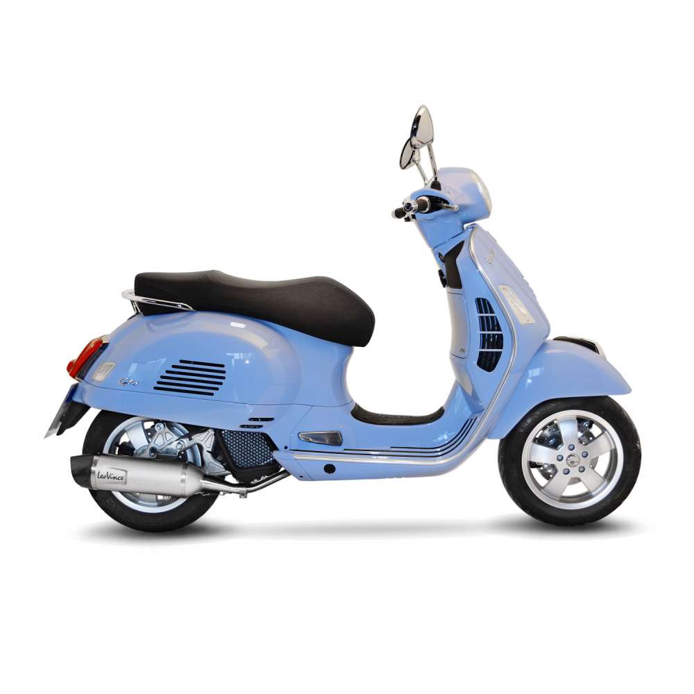 LeoVince compleet systeem LV One Evo voor Vespa GTS 125 /150, roestvrij staal zilver, ABE, Euro4