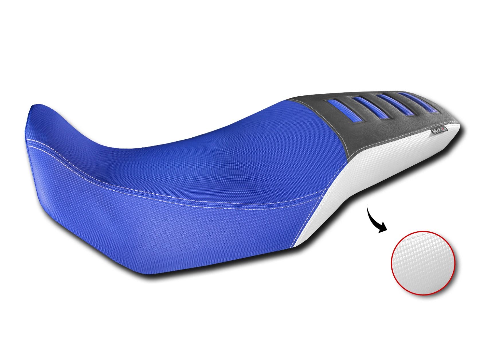 Stoelbekleding Comfort van 3D-vezel voor Honda XL 750 Transalp, blauw/wit/zwart