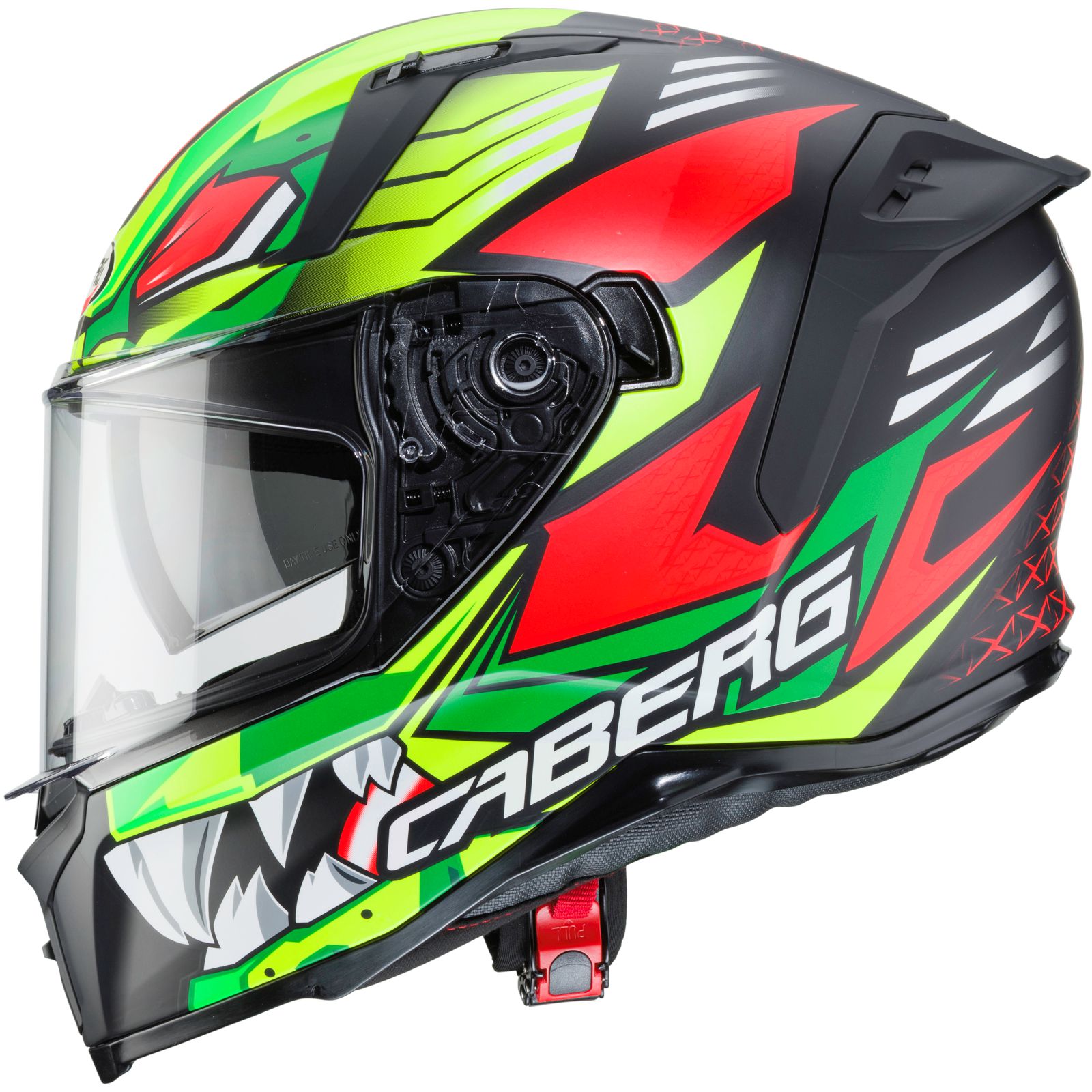 Caberg Helm Avalon Giga, mat-zwart/fluo-geel-rood