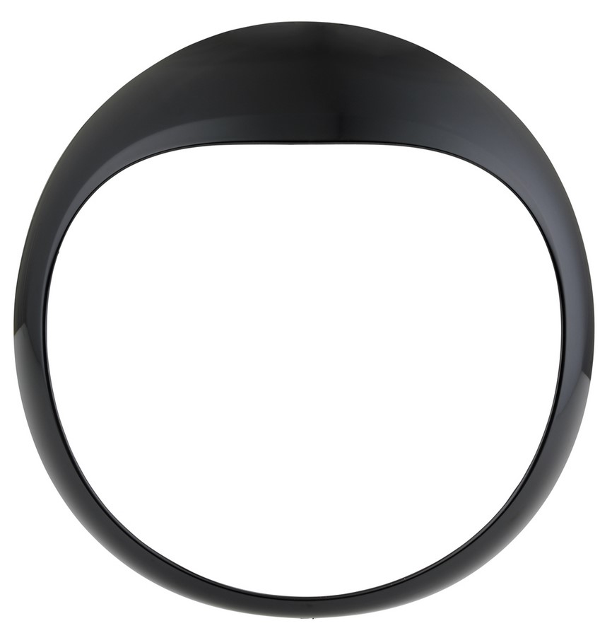Lamp ring voor Vespa GTS/GTS Super/GT/GT L 125-300cc, glanzend zwart