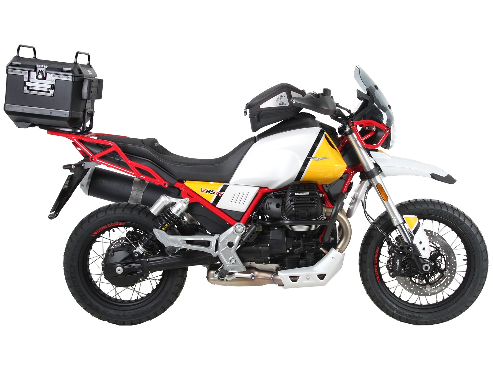 Alurack Topcaseträger zwart voor V85 TT (Bj.19-) Hepco & Becker