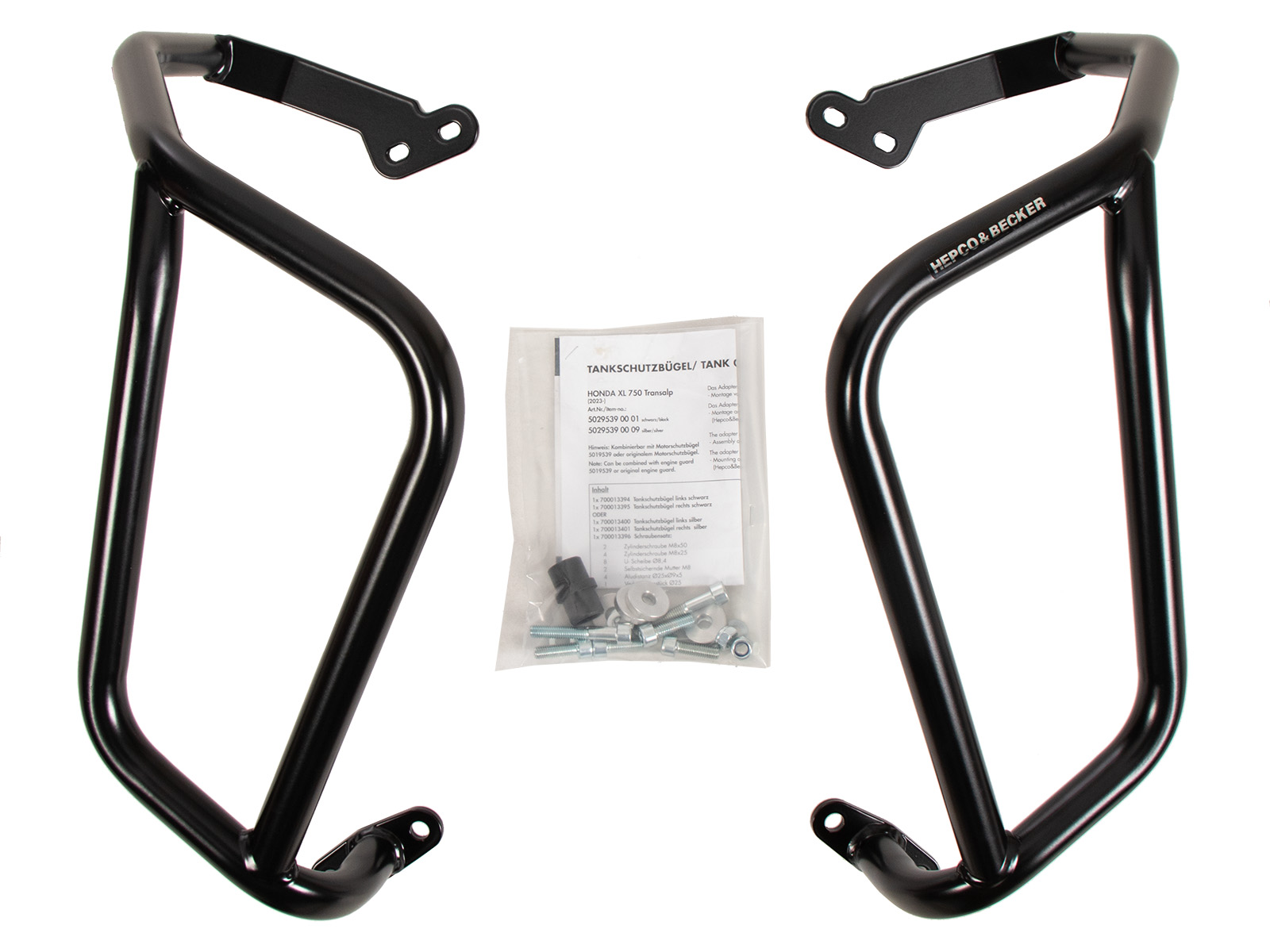Tankbeschermingsbeugel zwart voor Honda XL 750 Transalp (25- ) Hepco & Becker
