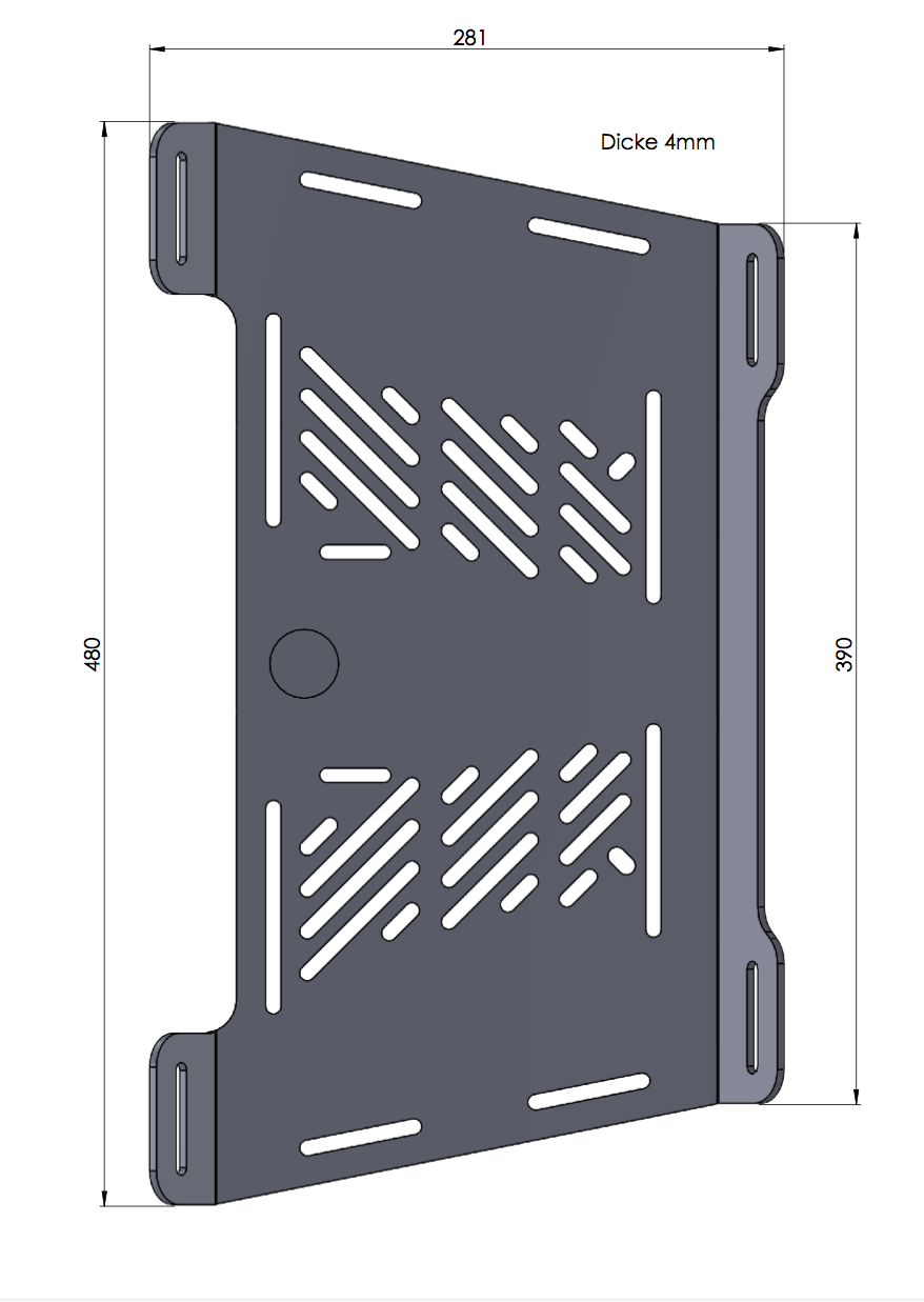 Bagagebrug verlenging zwart voor Triumph Tiger 800/XC (2010-2014)