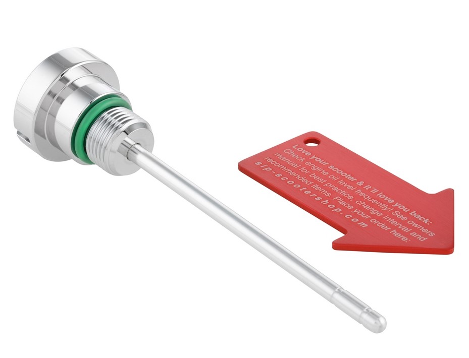 Olievulplug motorolie voor Vespa GTS/GTS Super/GTV 300cc HPE, chroom