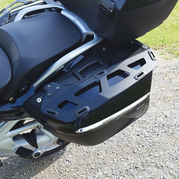 Bagagerek voor zijkoffer BMW K 1600 GT/GTL, R 1250 RT, R 1200 RT, aluminium, zwart