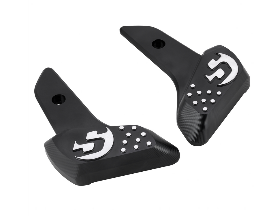 Voetsteunen rechts en links voor Vespa Primavera /Sprint 50-150cc 2T/4T AC, zwart