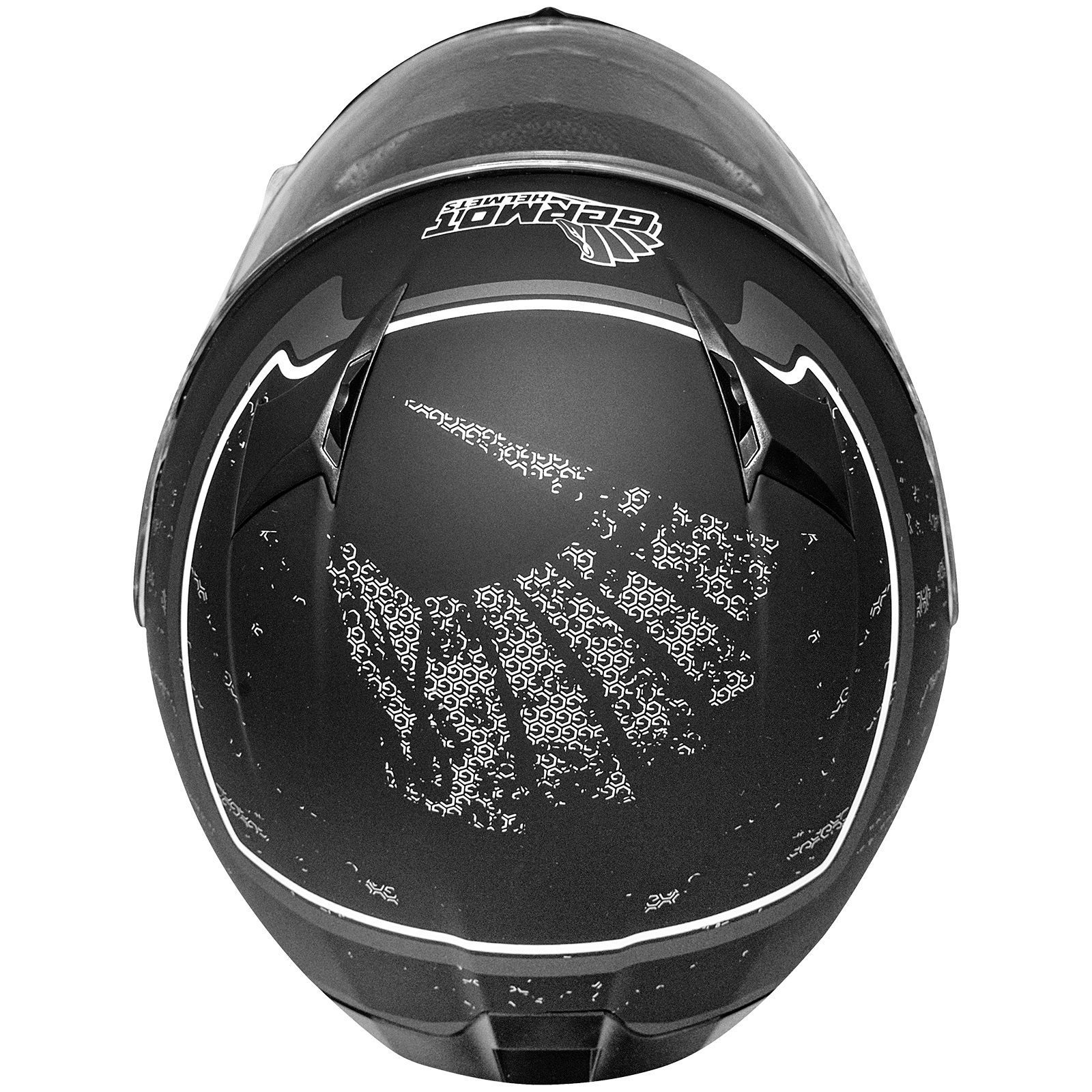Germot GM 306 integraalhelm, mat zwart/grijs