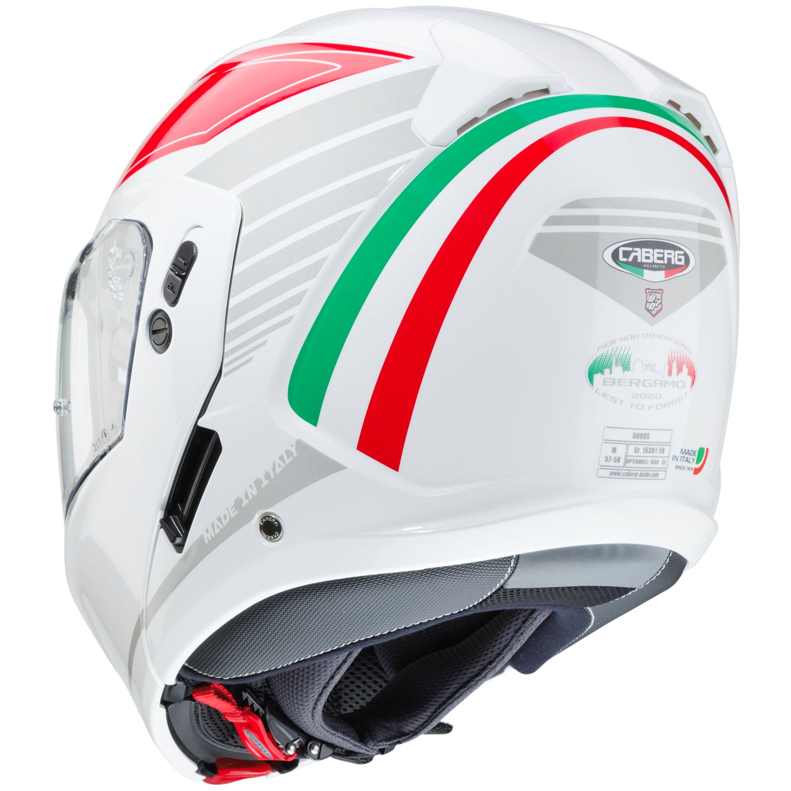 Caberg Helm Horus Tribute, wit/rood-groen