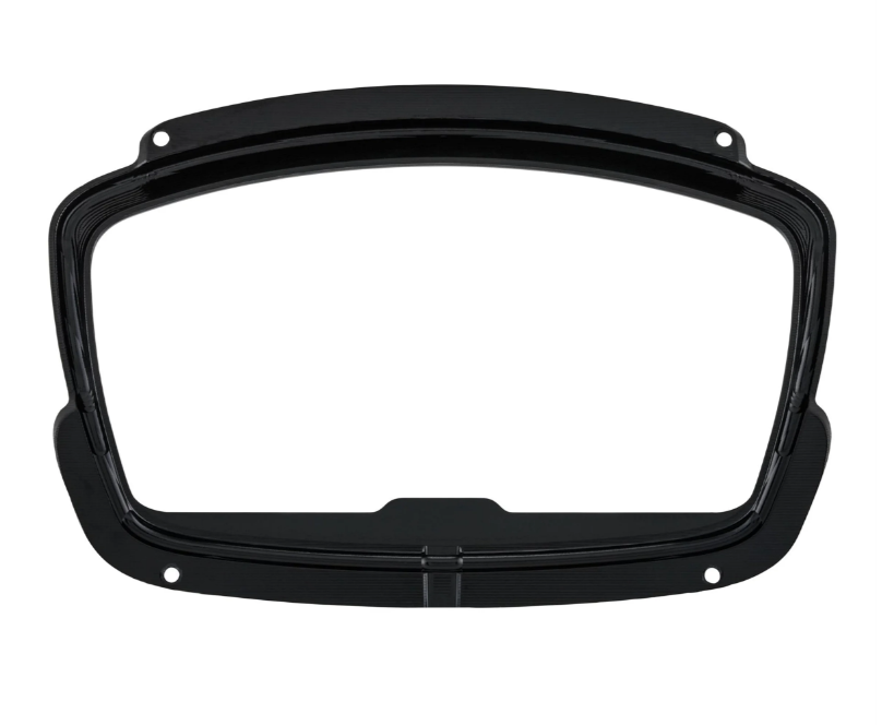 Decoratieve ring snelheidsmeter voor Vespa GTS Supertech HPE 125/300 ('19-), glanzend zwart