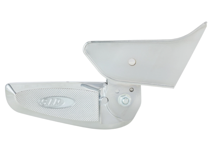 Voetsteunen rechts en links voor Vespa Primavera/Sprint 50-150cc 2T/4T AC, chroom/chroom