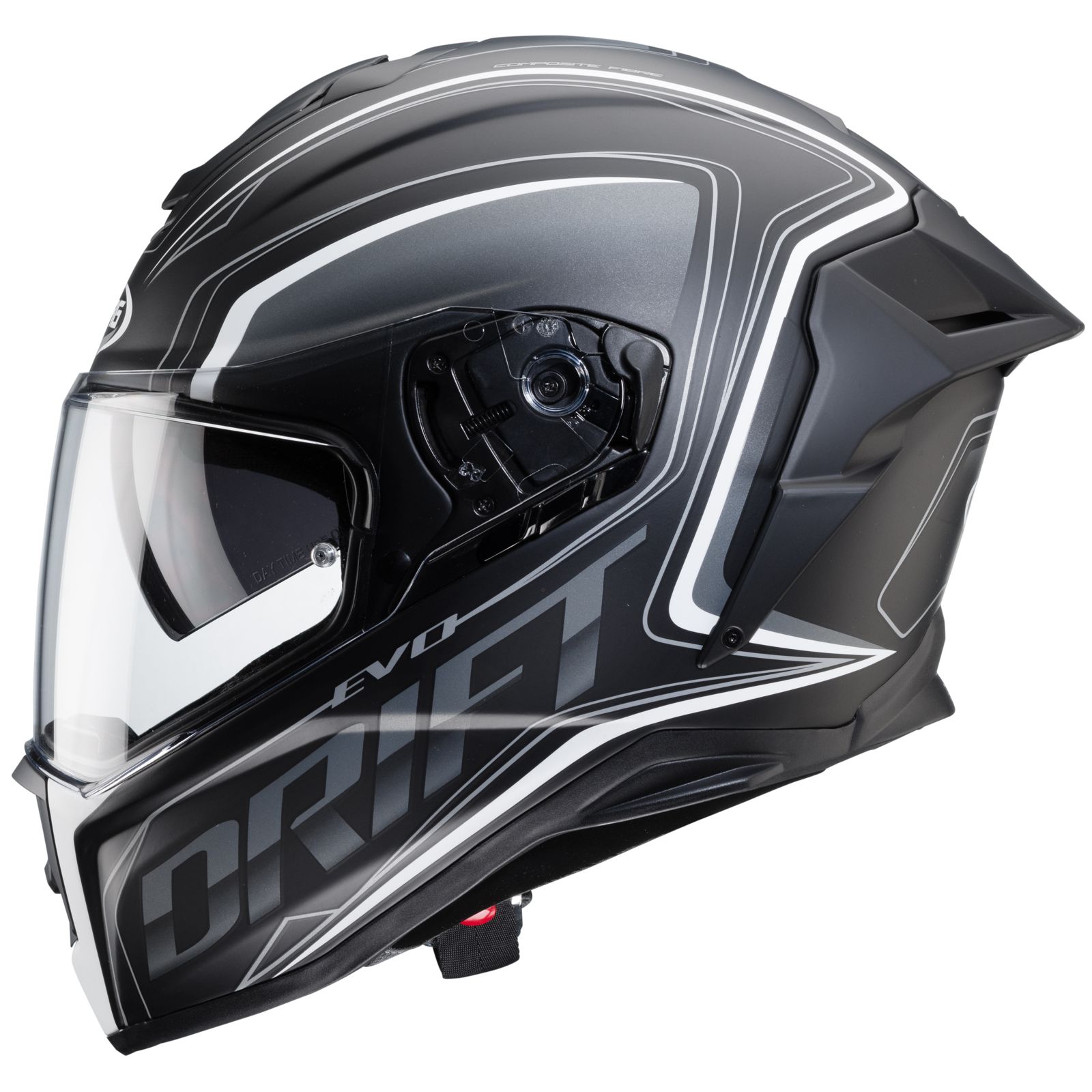 Caberg Helm Drift Evo Integra, mat zwart/grijs-wit