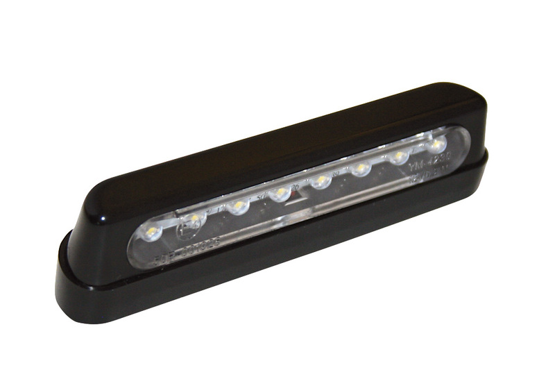 HIGHSIDER slimme LED kentekenplaatverlichting zwart/getint ABS kunststof, lang (1pc)
